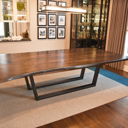 Live Edge Dining Table Black Ski Style - Dining Tables
