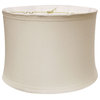 19" Snow Drum Trimmed Linen Lampshade