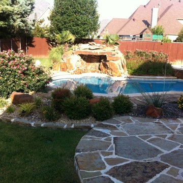 Landscaped Grotto Waterfall Pool