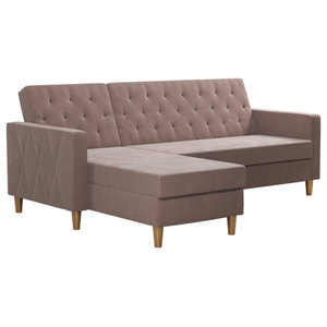 DHP Celina Wood Frame Espresso Futons Full Size Sofa Bed and Couch with Arms