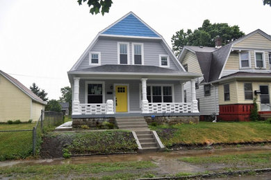 Inspiration for a transitional exterior home remodel in Indianapolis