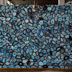 Precioustone Blue Agate slab - Kitchen Countertops