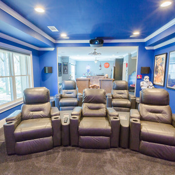 Cinema Themed Basement Reno