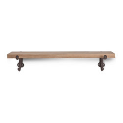 Garden Trading Cast Iron Bracket and Oak Shelf - Display & Wall Shelves