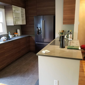 Contemporary Kitchen, Fireplace & Staircase Remodel