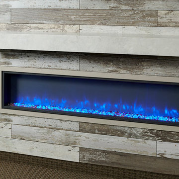 Non-Combustible White Supercast Modern Mantel