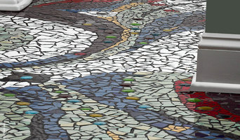 Eclectic Bathroom Mosaic Floor Design