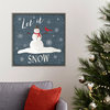 Canvas Art Framed 'Christmas Cheer IV Let it Snow' by Laura Marshall, 22x22