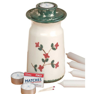 Candle Holder White Pottery Holder |