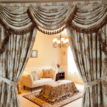 Valance curtains with swags and tails by celuce.com