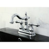 Kingston Brass KB160.AL Heritage 1.2 GPM Centerset Bathroom - Satin Nickel /