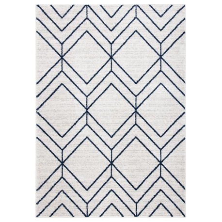 Safavieh Adirondack Collection ADR241 Rug, Light Grey/Navy, 11'x15'