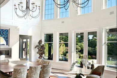 Huge transitional dining room photo in Vancouver