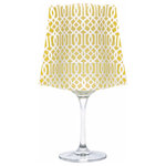 Modgy - Modgy Wine Glass Shade, Classiq Yellow, 4-Pack - Creating instant elegance is easy with Modgy Wine Glass Shades. These wine glass lamp shades are crafted from durable, frosted plastic and slide easily over water-filled wine glasses. No assembly required. Modgy Wine Glass Shades fit over any standard 12-16oz, and sometimes up to 18oz, white wine glass and bring instant elegance to any table, event or wedding. Simply drop in the included water-activated floating LED candles to bring a glow to any special event. Batteries last 60+ hours.