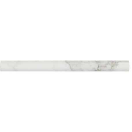 Calacatta Florence Italian Marble Quarter Round Trim, 1 X 12 Honed, 5 pieces