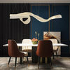 MIRODEMI® Alassio | Creative LED Chandelier in the Shape of Ribbon, Gold, L39.4xw9.8xh59.1", Cool Light, Dimmable
