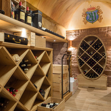 Moderne Weinkellereinrichtung im exklusiven Stil