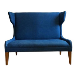 Mitchell Gold + Bob Williams Blue Chambray Settee/Sofette - Loveseats