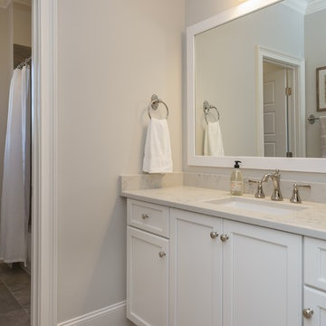 White & Gray Secondary Bathroom