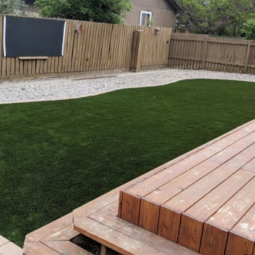 Synthetic Artificial Turf Grass Dog Yard Upgrade Claresholm 2018