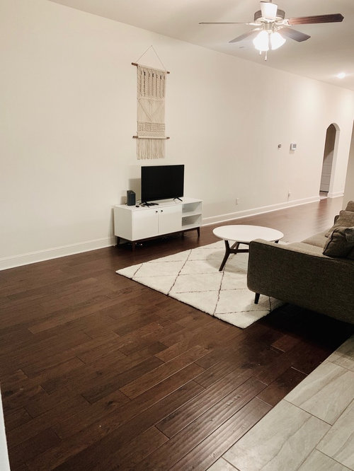 Long living room wall