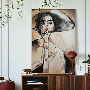 Framed modern abstract wall art "Elisabeth"