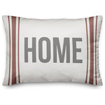 DDCG - Home Red Flour Sack Stripes 14x20 Lumbar Pillow - With a touch of rustic, a dash of industrial, and a pinch of modern elegance, this throw pillow helps you create a warm and welcoming space in your home. The durable fabric of this item ensures it lasts a long time in your home. The result is a quality crafted product that makes for a stylish addition to your home.