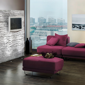Stone-look feature wall Stone Design Pegasus series light gray