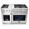 2-Piece Kitchen, 48" Gas Range and 24" Fully Integrated Dishwasher