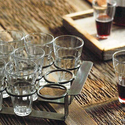 Roost Dhaba Glasses - Set/12 W/Caddy - SKU: GL1051 - Wine And Bar Tools