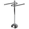 Essentials Free Standing Double Guest Towel Rail, Chrome