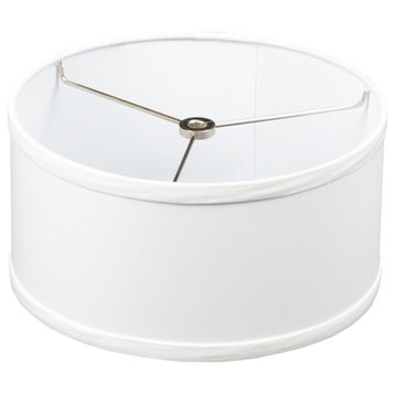 Fenchel Shades 10"x10"x5" Spider Attachment Drum Lamp Shade, Linen White