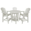 Phat Tommy Outdoor Pub Table Set, Bar Height Patio Dining Set, White
