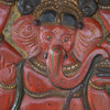 Consigned Vintage Carved Sarp(snake) Ganapati Panel  Barn Door Zen Yoga Decor