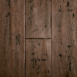 Morning Star Bamboo- 9/16" x 5-1/8" Rustic Clove Strand Stained Solid Distressed - Products