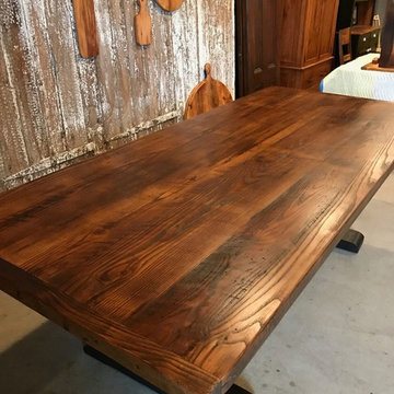 Reclaimed Wood Double Pedestal Tables