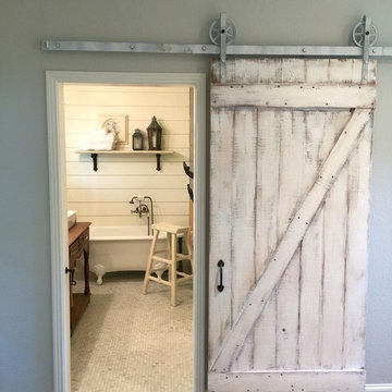 Custom Shabby Chic White Z Barn Door