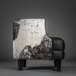 Cowhide Feature Armchairs - Black & White - Products