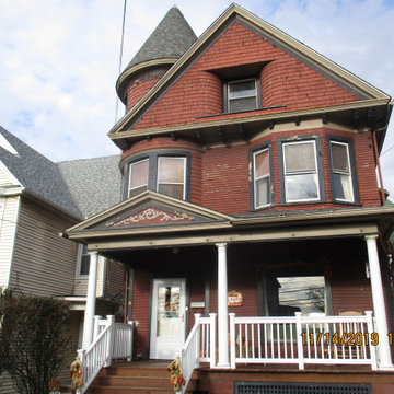 Exterior Wood Painting Before and After