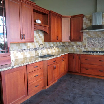 Fieldstone Cabinetry - Cherry, Wayburg Door in Paprika Finish