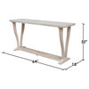 LaCasa Solid Wood Sofa Table - Unfinished