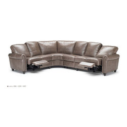 Natuzzi Editions Traditional Leather Sectional Sofa B557 - Sectional Sofas