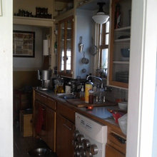 Before/After 1920s DIY Galley Kitchen Remodel ($6,000 budget)