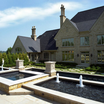 St. Charles Pool & Spa with Statuary and Fountain