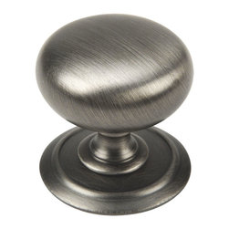 Cosmas - Cabinet Knob With Backplate, Antique Silver, Set of 10 - Cabinet And Drawer Knobs