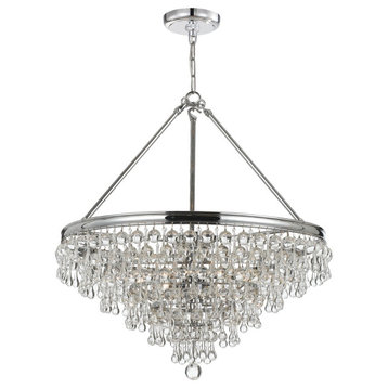 Crystorama 137-CH 8 Light Chandelier in Polished Chrome