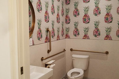 Powder room - modern powder room idea in New York