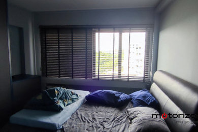 シンガポールにあるおしゃれな寝室のインテリア