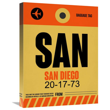 "SAN San Diego Luggage Tag 1" Fine Art Print