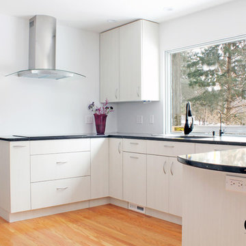 Modern White Laminate Frameless Kitchen
